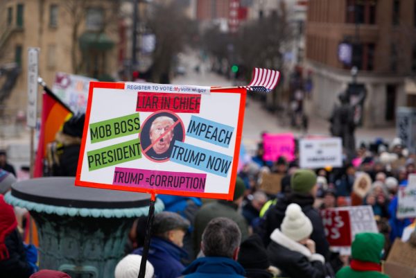 50501 protest at the Wisconsin State Capital. February 5, 2025.