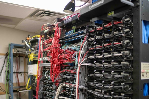 AI computers at data center. February 23, 2025.
