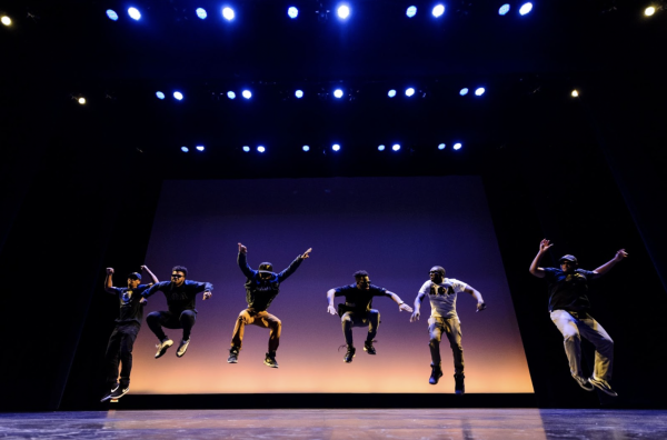Alpha Phi Alpha Fraternity, Inc. performs at the Multicultural Orientation and Reception (MCOR) at Shannon Hall.