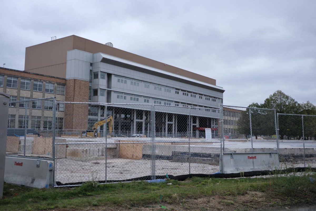 Engineering Hall construction on N Randall Ave, September 24, 2025.