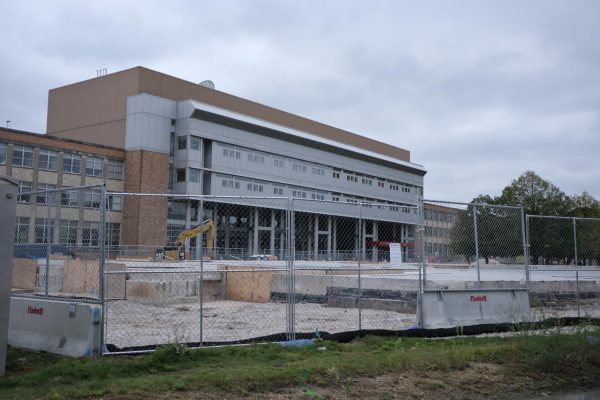 Engineering Hall construction on N Randall Ave, September 24, 2025.