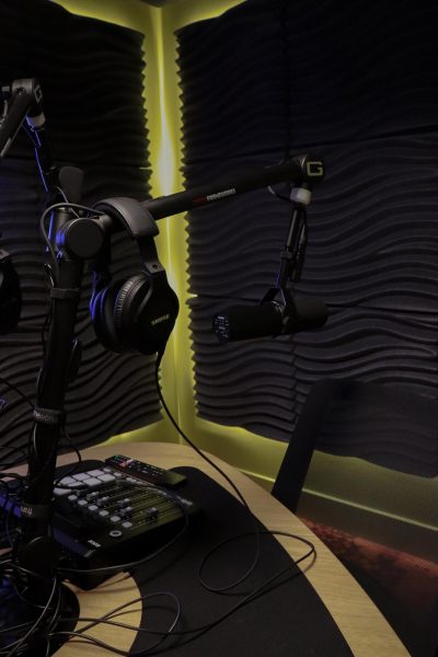 Podcast room in Atmosphere apartments. September 15, 2025.
