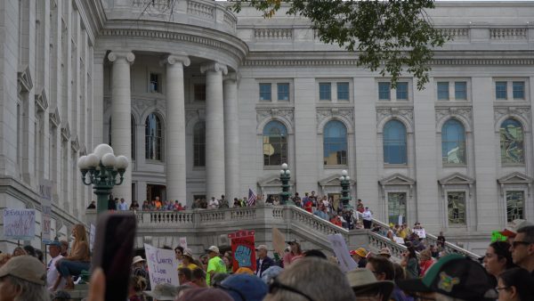'We’re here to say ‘no kings, no bosses, no billionaires,’: Thousands rally in Madison for 'No Kings Day'