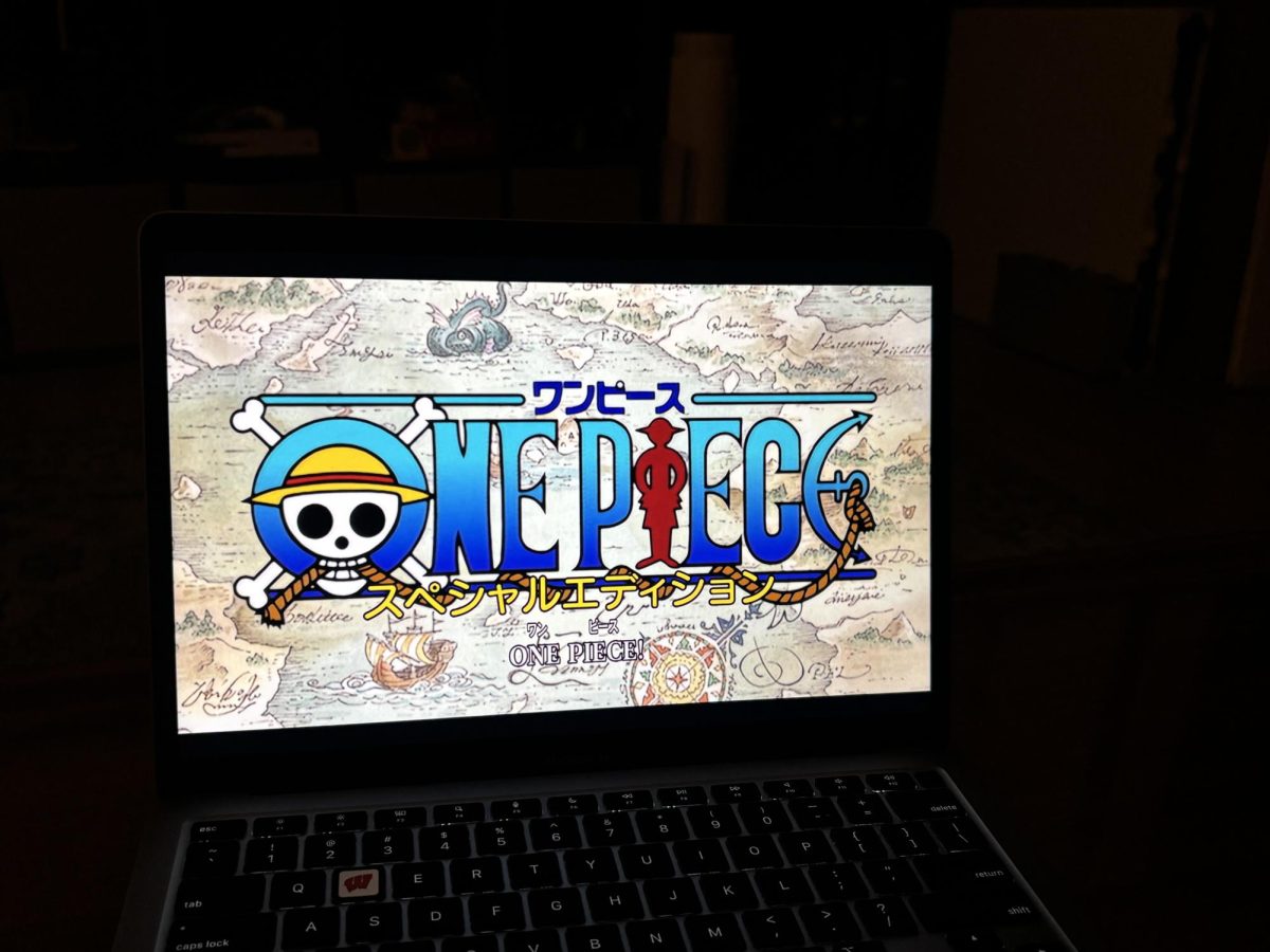 "One Piece" playing on laptop. October 15, 2025.