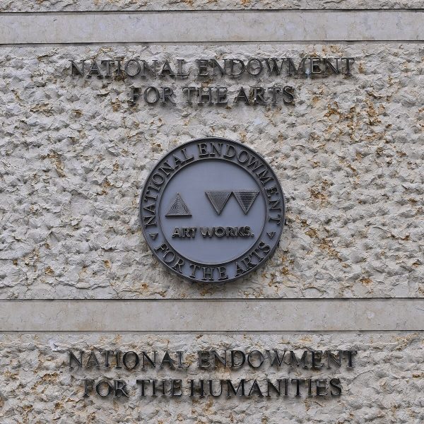 NEA and NEH sign, Washington, DC.  April 5, 2025. G. Edward Johnson, Wikimedia Commons.