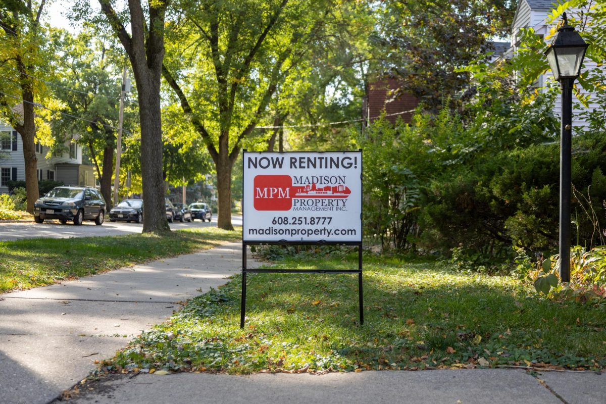 A "Now Renting!" sign in the historic university heights neighborhood. October 3, 2025.