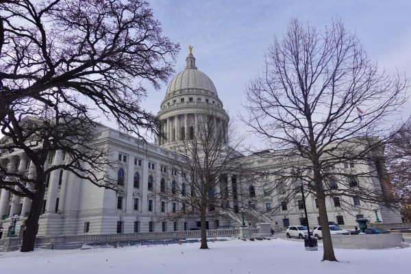 Wisconsin State Capitol building in the winter. January 20th, 2026.
