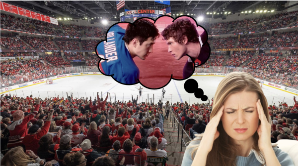 I went to a UW hockey game and no one kissed