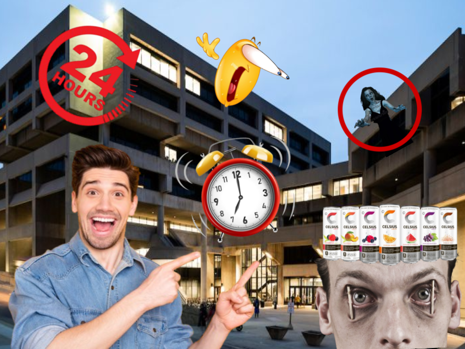 I did the 24 hour challenge at College Library