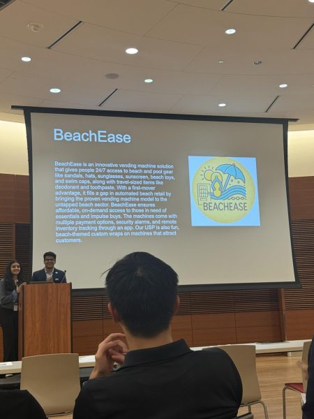 First-place prize went to BeachEase. Founded by Srishti Lodha and Mason Fewel, the startup is based on an innovative vending machine solution for beach and pool environments. April 17, 2026. 